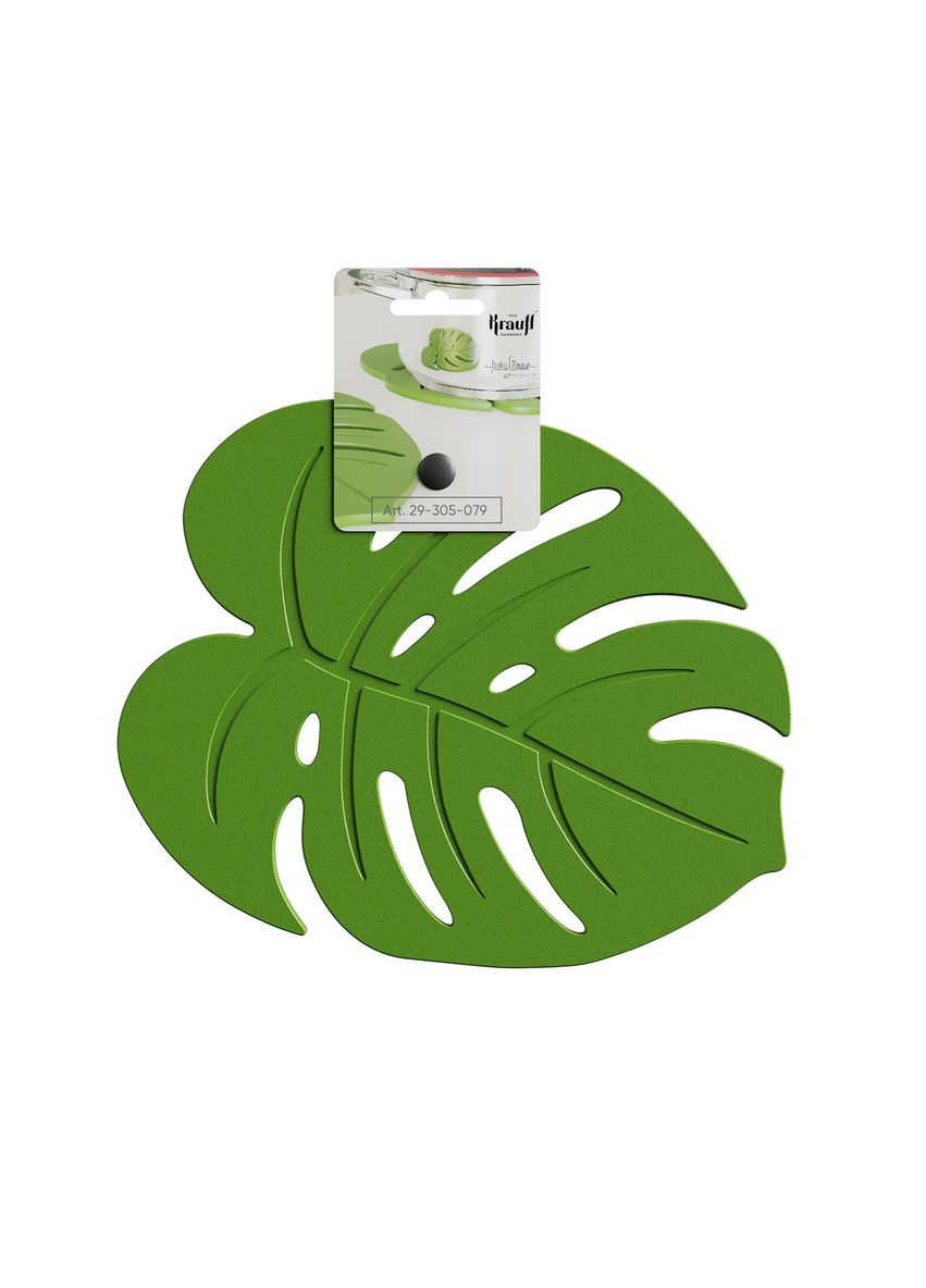 Подставка под горячее Monstera 29-305-079 22х17 см зеленая Krauff (317559499)