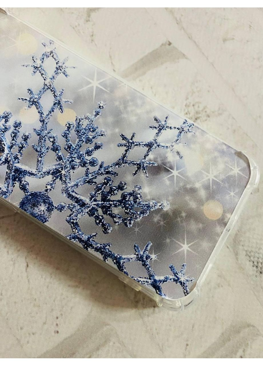 Чехол с утолщёнными углами на Xiaomi Redmi Note 8 Pro:: Снежинка (новогодний принт 166) Creative (362966600)