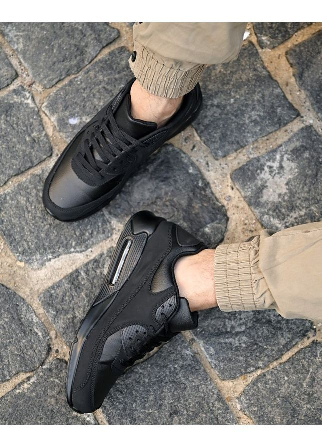 Черные демисезонные мужские кроссовки max black No Brand