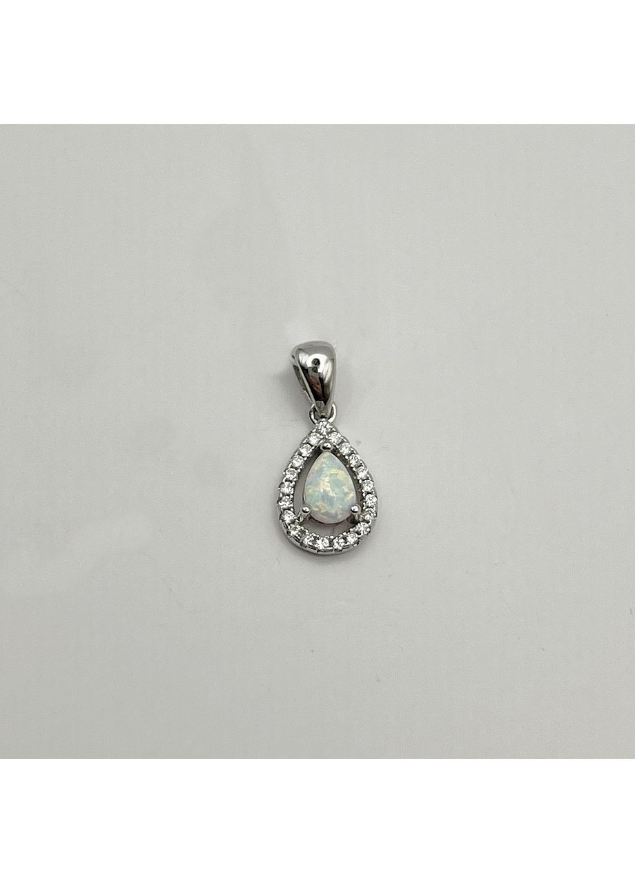 Срібний кулон з білим опалом 1 г No Brand (369736541)