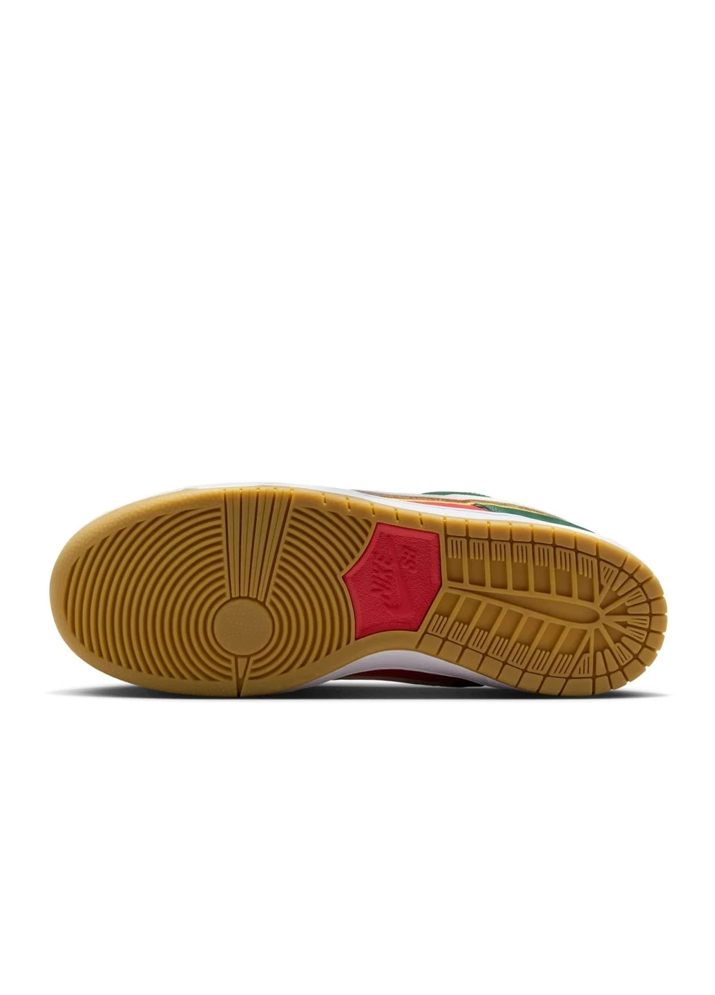 Цветные демисезонные кроссовки sb dunk low pro green/red fz1287-300 Nike