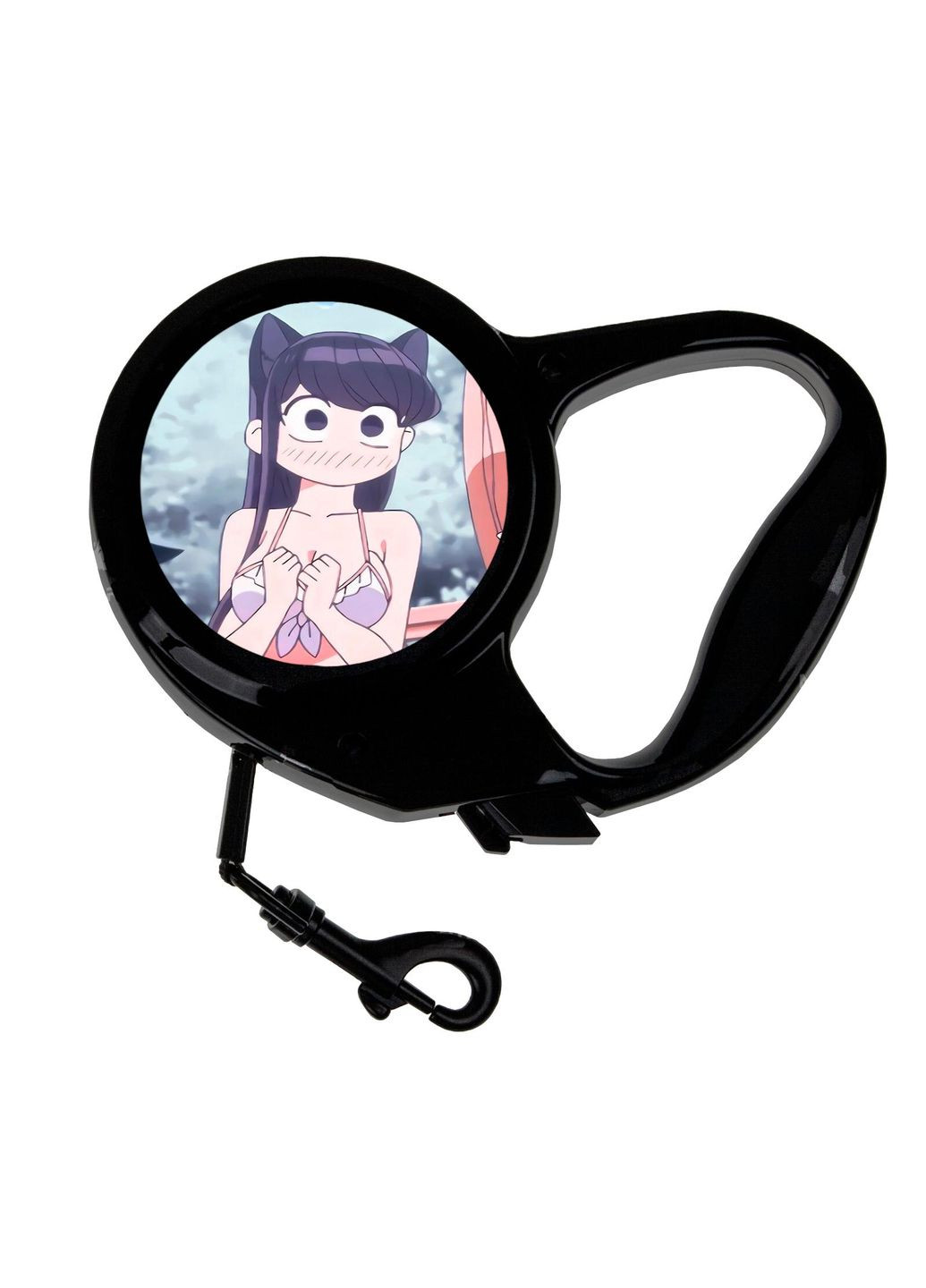 Поводок-рулетка для животных с принтом Аниме У Коми сан проблемы с общением #0005 3 м черный No Brand (309152361)