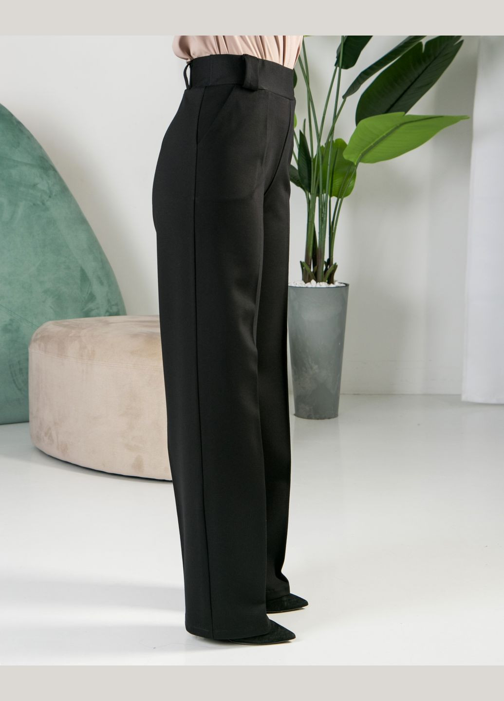 Классические женские брюки 343ФРС черные. No Brand (296657528)