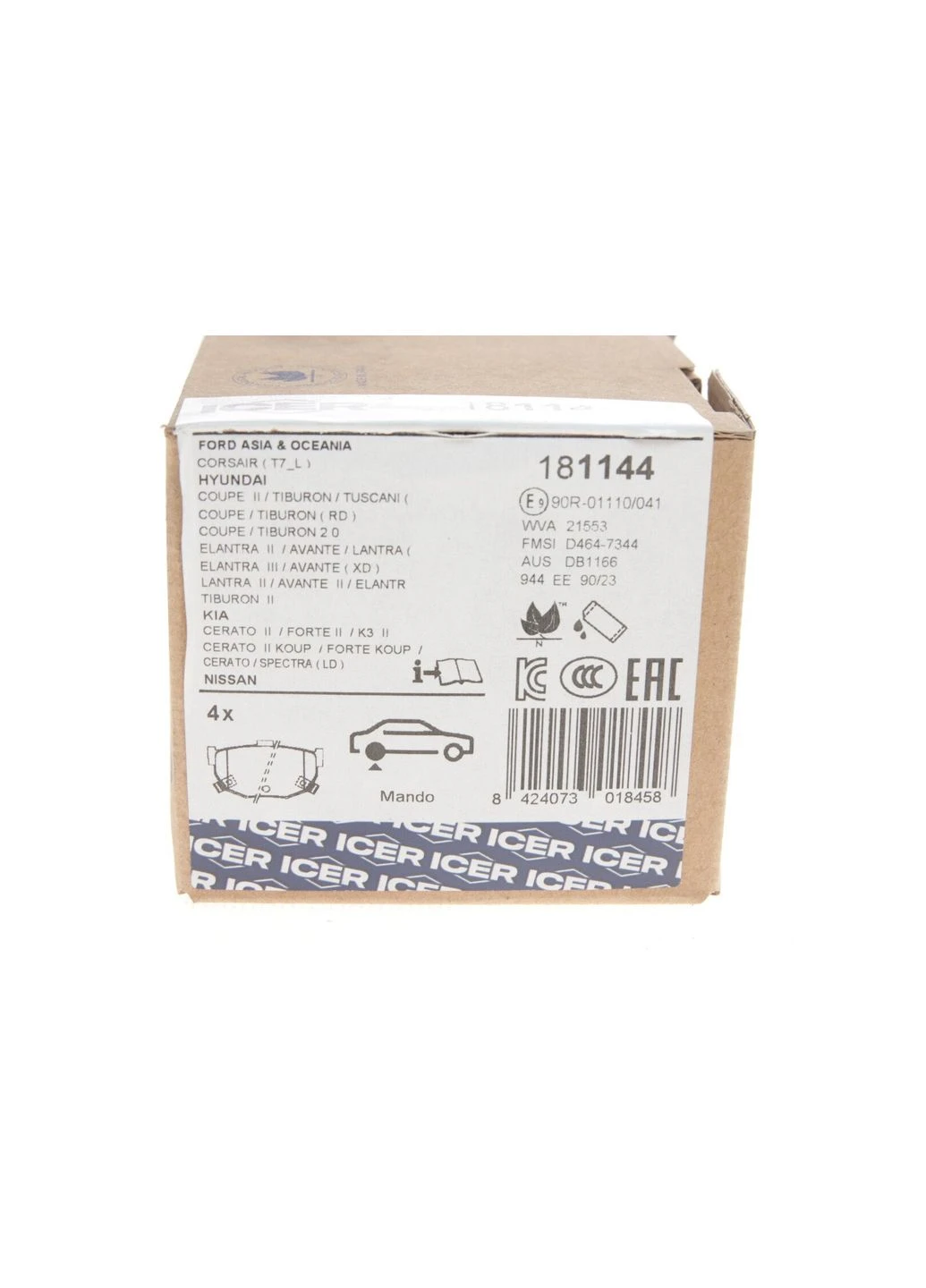 Колодки тормозные (задние) Hyundai Elantra 00-06/Coupe 96-09/Kia Cerato 04-/Nissan Maxima 88-94 181144 UA63 No Brand (339659076)