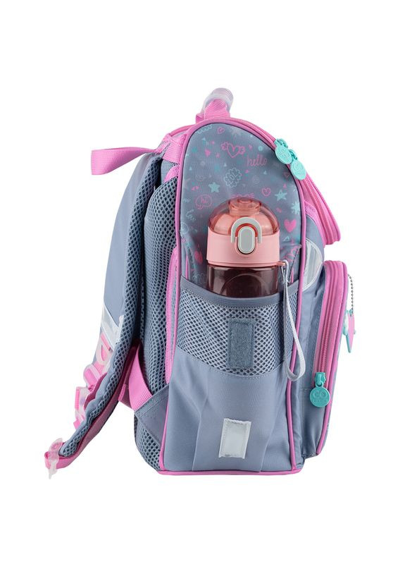 Ортопедичний рюкзак (ранець) до школи сірий для дівчинки Education каркасний GO24-5001S-4 Too Cute GoPack (293504310)