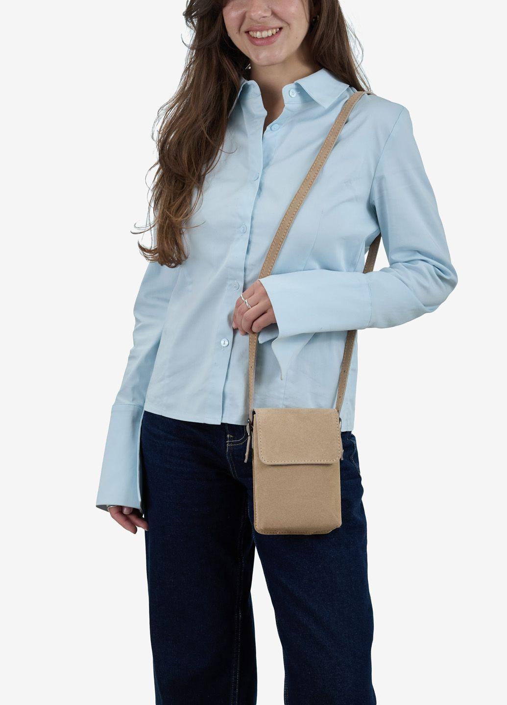 Сумка жіноча замшева крос-боді маленька Сrossbody Regina Notte (335076985)