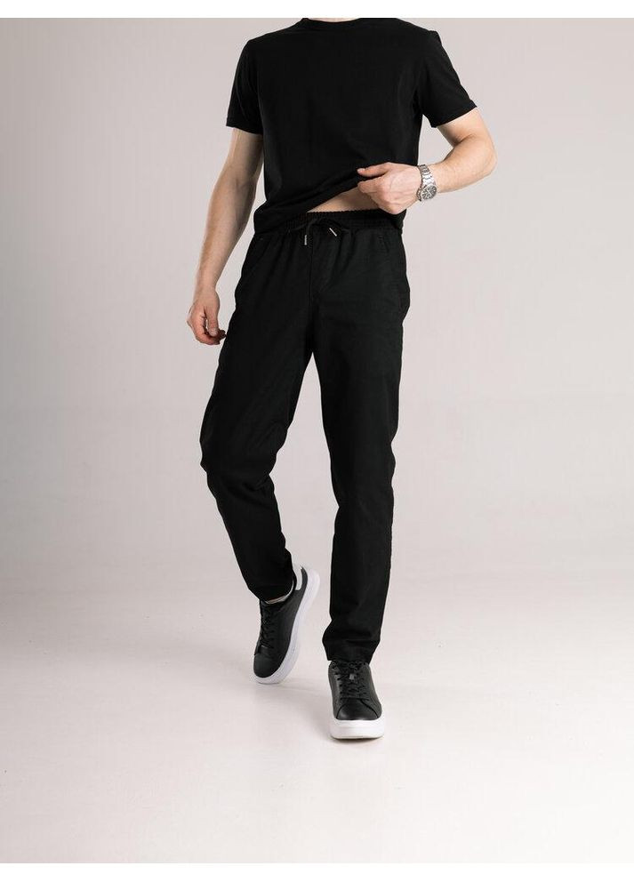 Чоловічі повсякденні штани весна/осінь чорні No Brand (358203766)