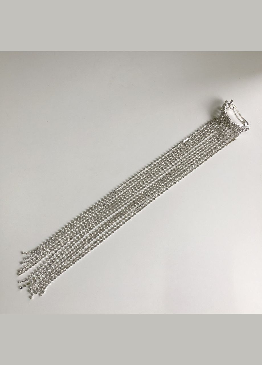 Заколка з ланцюжками зі страз прикраса для волосся Honey Fashion Accessories сріблястий (12-246) No Brand (313654073)