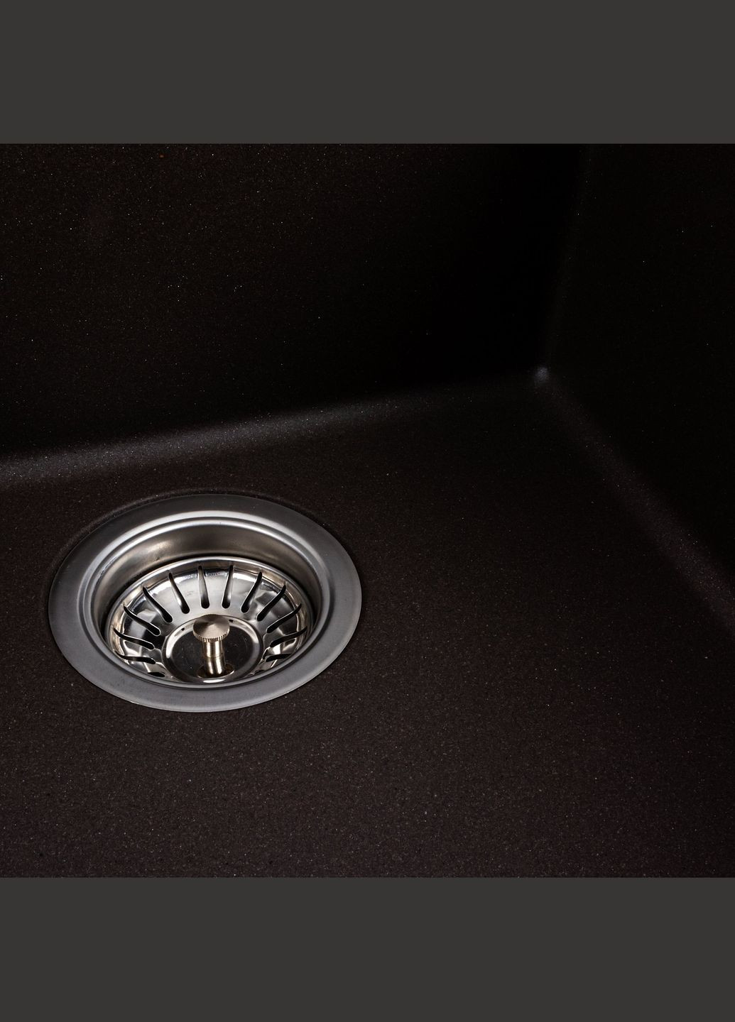 Гранитная мойка для кухни RUBA 4040 матовая Темная скала Valeso (358059571)