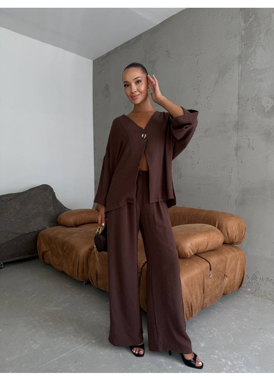 Женский костюм-кимоно из американского крепа – Размерная сетка в описании. Vione (367076504)