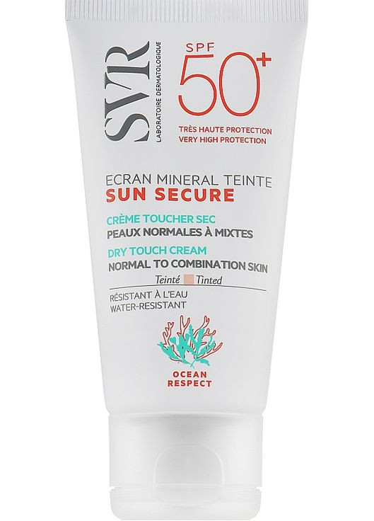 Сонцезахисний крем з тоном для нормальної та комбінованої шкіри Sun Secure Ecran Mineral Teinte Cream SPF50+ 60g (729421-51240) SVR (368617833)
