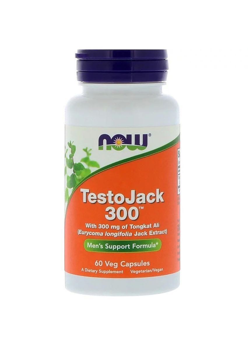 Репродуктивне Здоров'я Чоловіків ТестоДжек, TestoJack 300,, 60 капсул Now Foods (326054967)