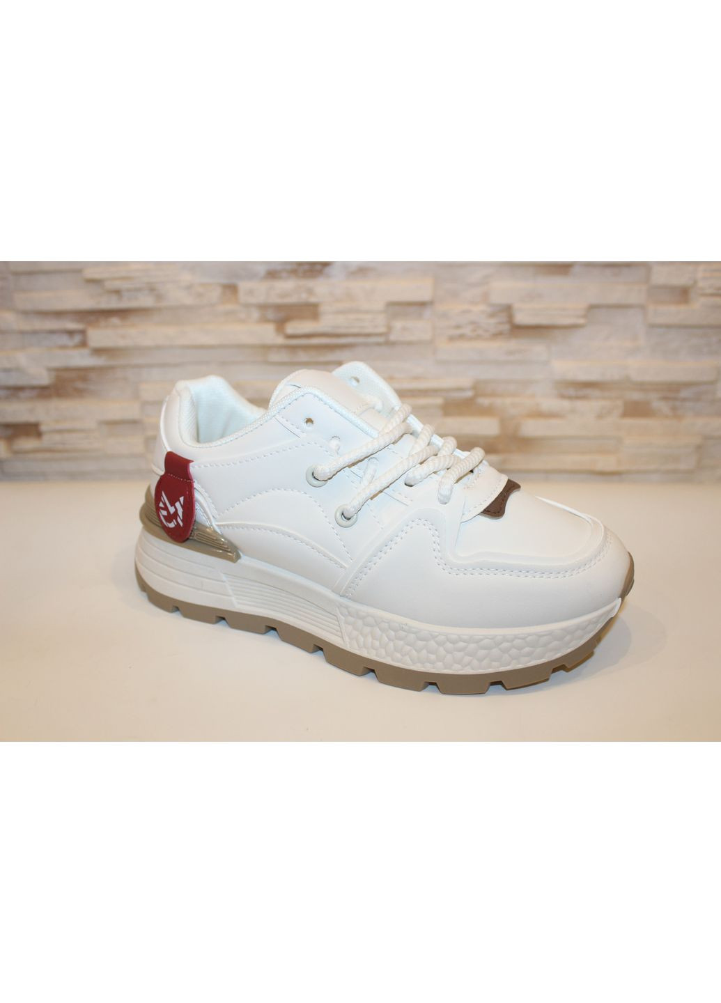 Кроссовки женские бежевые на шнуровке Loretta Кросівки жіночі бежевые демисезоны (358496803)