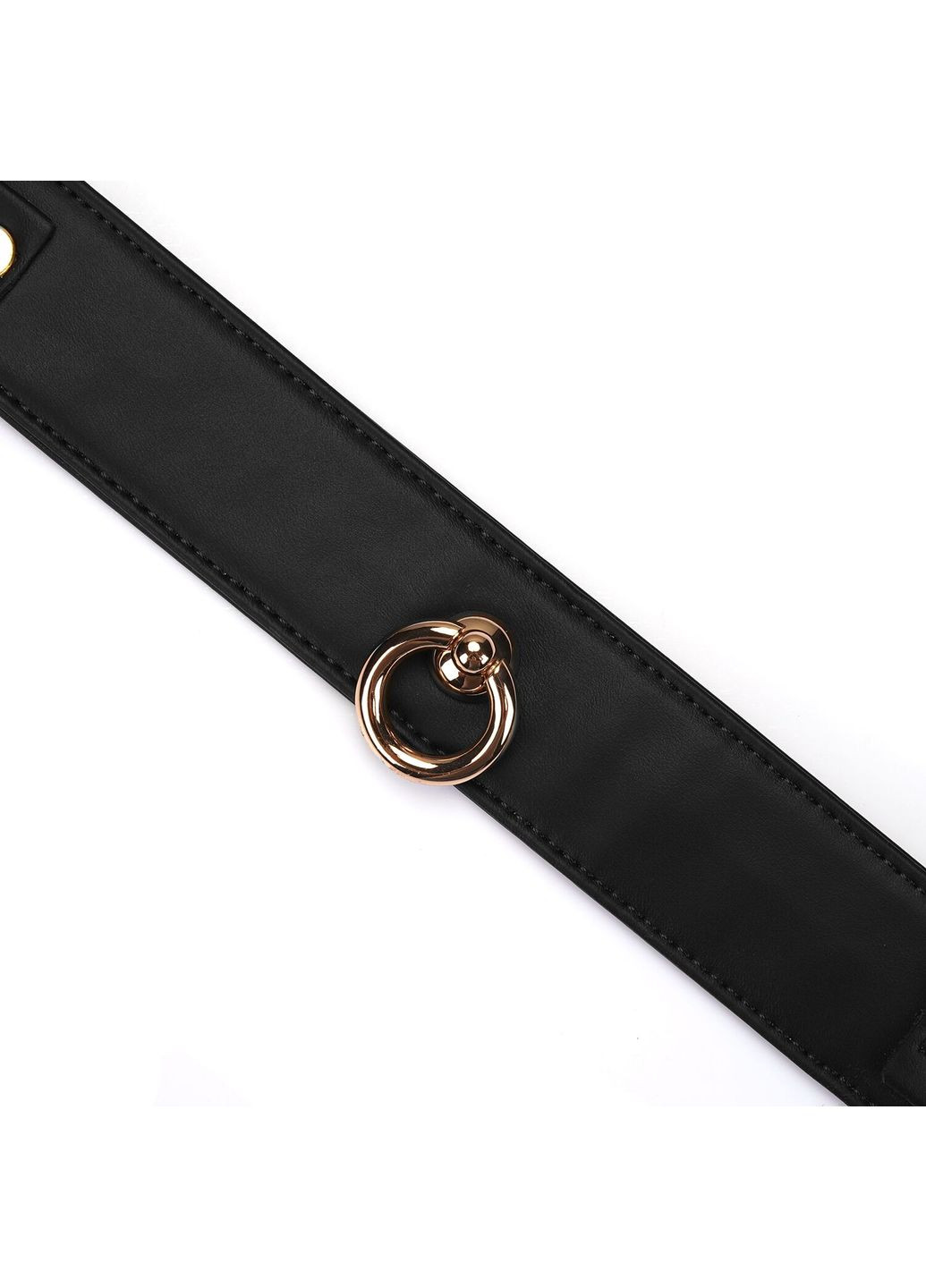 Нашийник з повідцем Black Organosilicon Collar with Leash, екошкіра - CherryLove Liebe Seele (339867111)