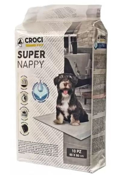Пеленки для собак "Super Nappy" 60х90, 10шт/уп (012080) Croci (278308184)