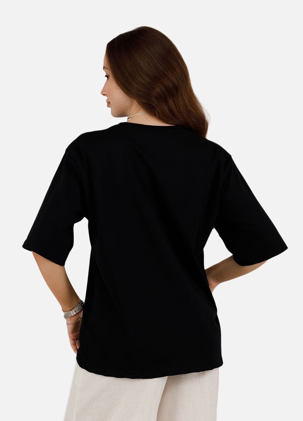 Жіноча патріотична футболка з коротким рукавом колір чорний ЦБ-00253318 Yuki - (307362346)