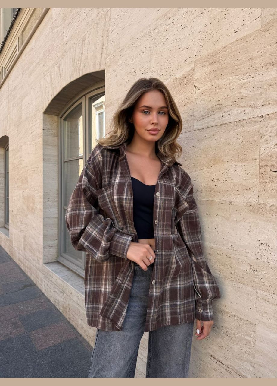 Темно-коричневая рубашка Osoblyva