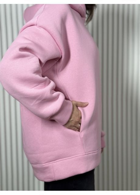 Худи женское,, One size, трикотаж на флисе, розовый Kraya (366293795)