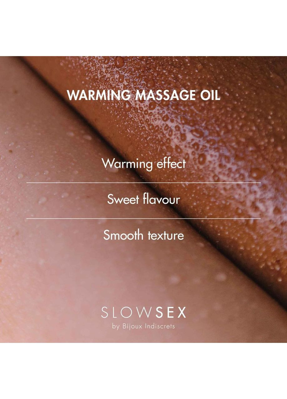 Разогревающее съедобное массажное масло Slow Sex Warming massage oil Bijoux Indiscrets (367723636)