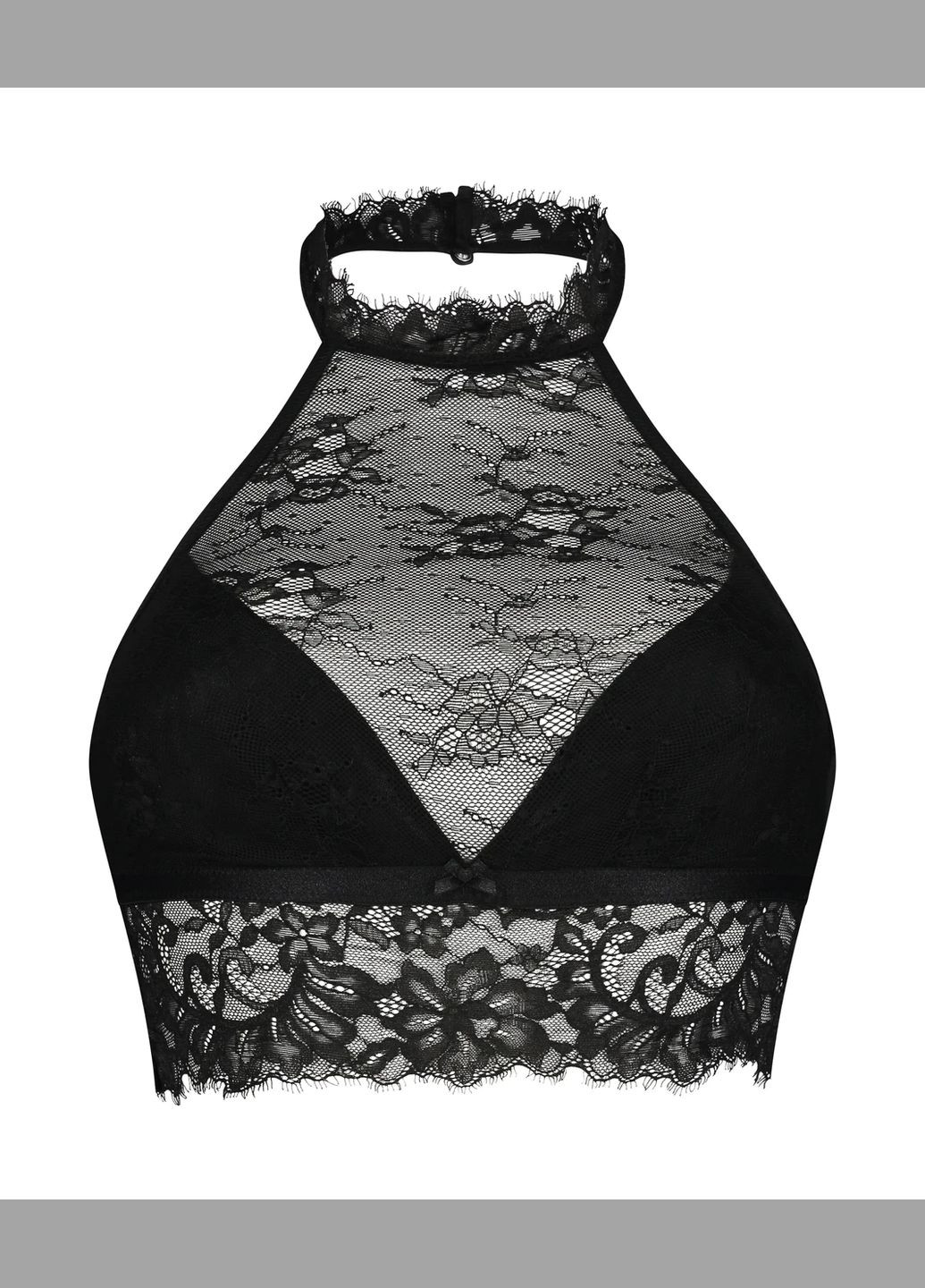 Чёрный бюстгалтер sarah halterneck bralette черный xs Hunkemoller