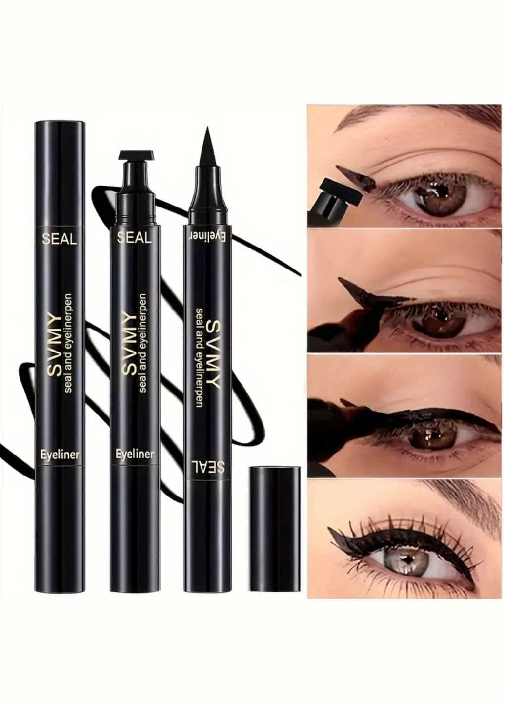 Подводка для глаз со штампом двухсторонняя для идеальной стрелки SVMY Professional MAKEUP No Brand (308858365)