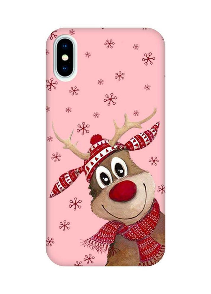 Матовый чехол на iPhone X/Xs Зимний олень (принт 149) Creative (362967133)
