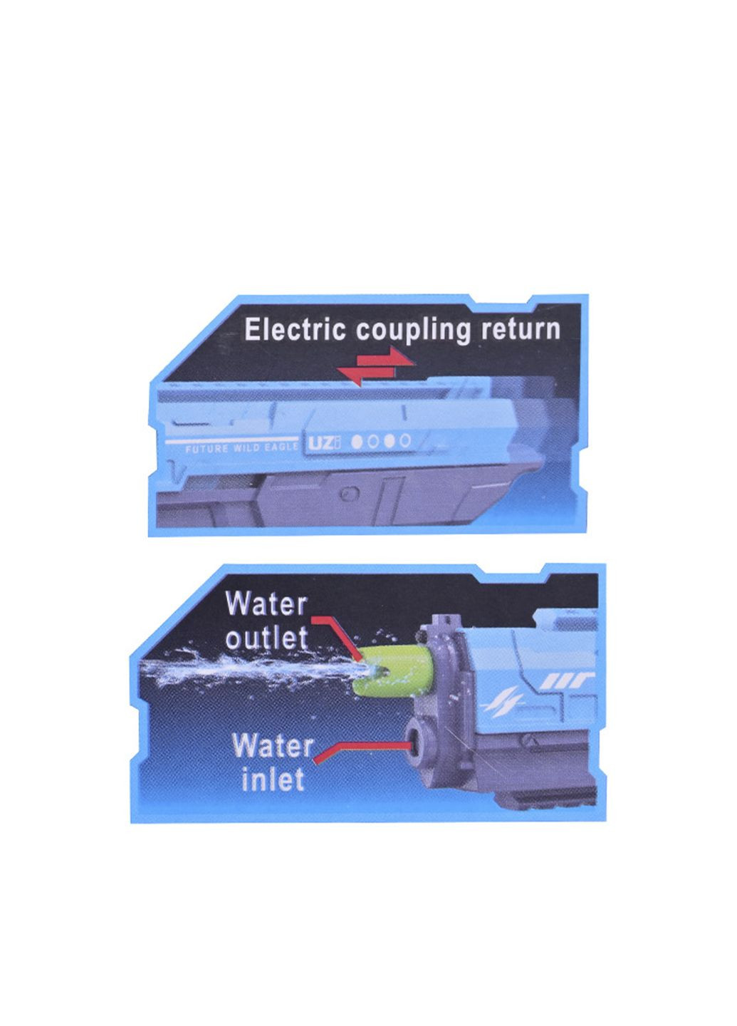 Водний пістолет на акумуляторній батареї колір різнокольоровий CB-00278734 No Brand (333299008)