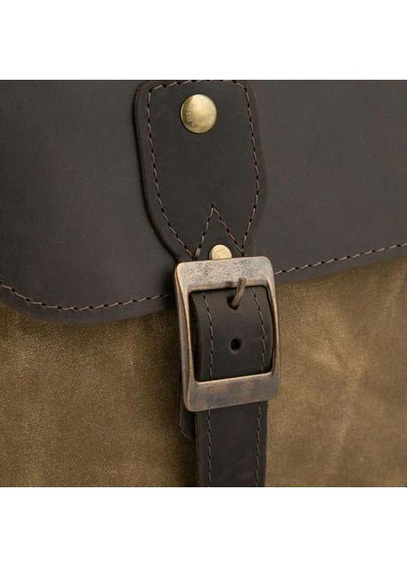 Сумка портфель через плечо для мужчин из текстиля и натуральной кожи для документов А4 для ноутбука Коричневый 40511 TARWA (361401023)