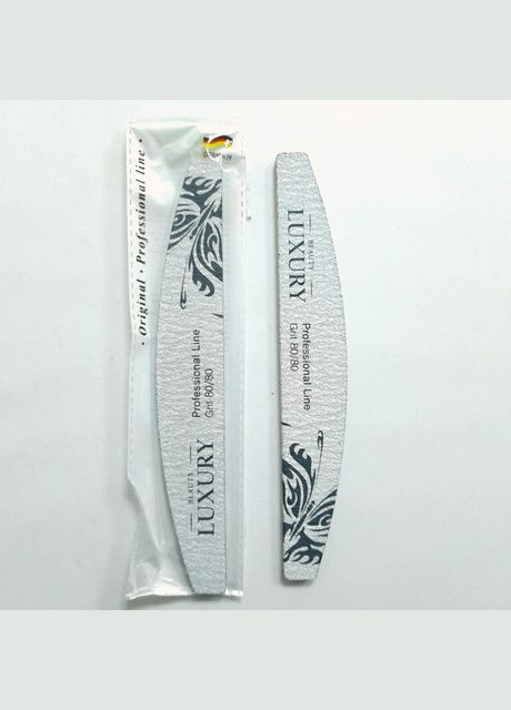 Пилка полировальная для ногтей полумесяц серая BM-13G 80/80 Beauty LUXURY (367989219)