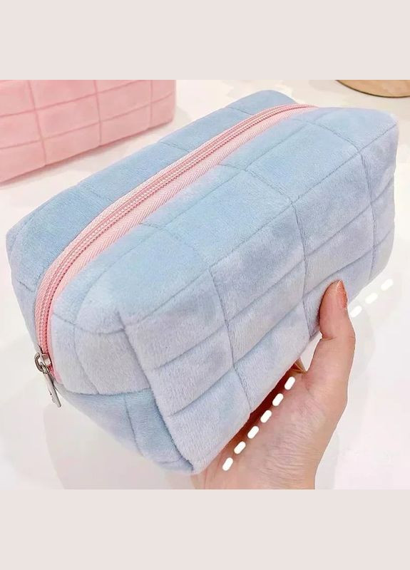 Косметичка жіноча плюшевая PLUSH 16см Блакитна для косметики CHI (302000577)