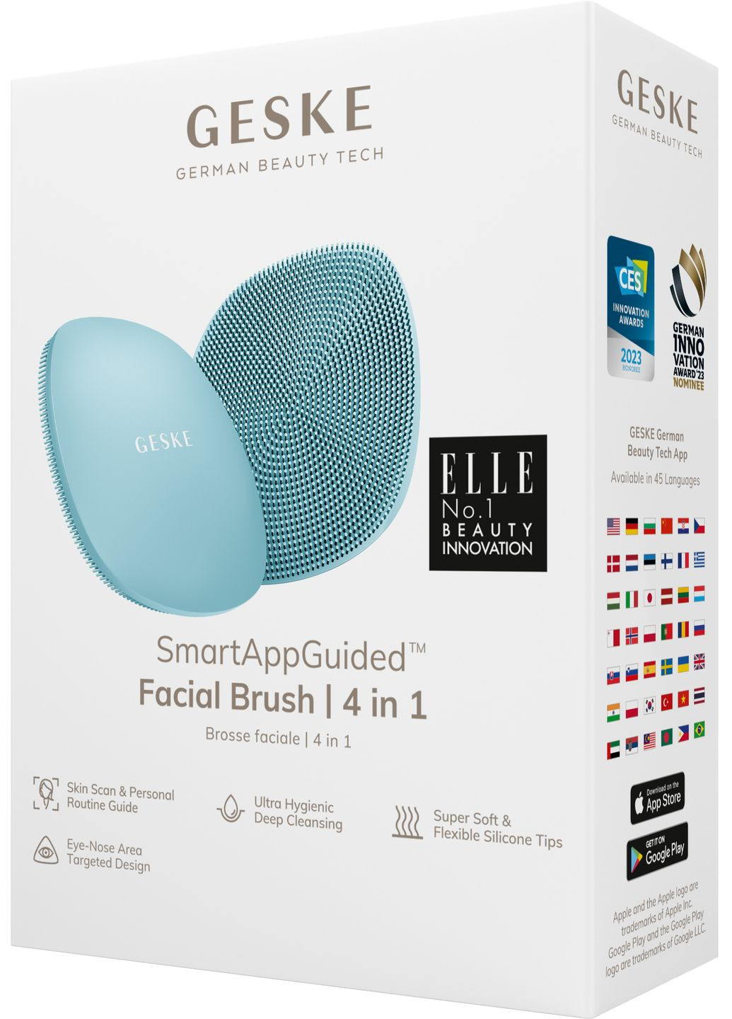 Щітка для обличчя Facial Brush 4в1 turquoise GESKE (341526286)