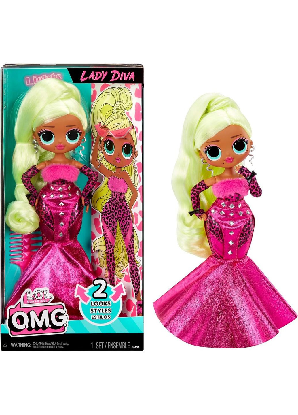 Кукла ЛОЛ Сюрприз ОМГ Леди Дева с аксессуарами LOL Surprise OMG Lady Diva Fashion Doll L.O.L. Surprise! (365251778)