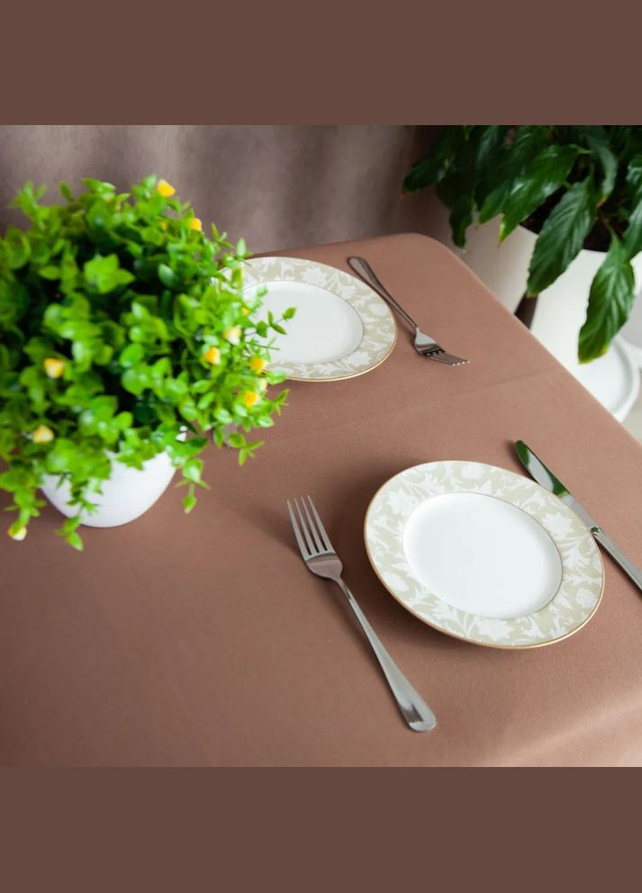 Скатертина водовідштовхувальна Aquastop Brownie С-04190-29830 140х180 см брауні ТЕП (364771442)