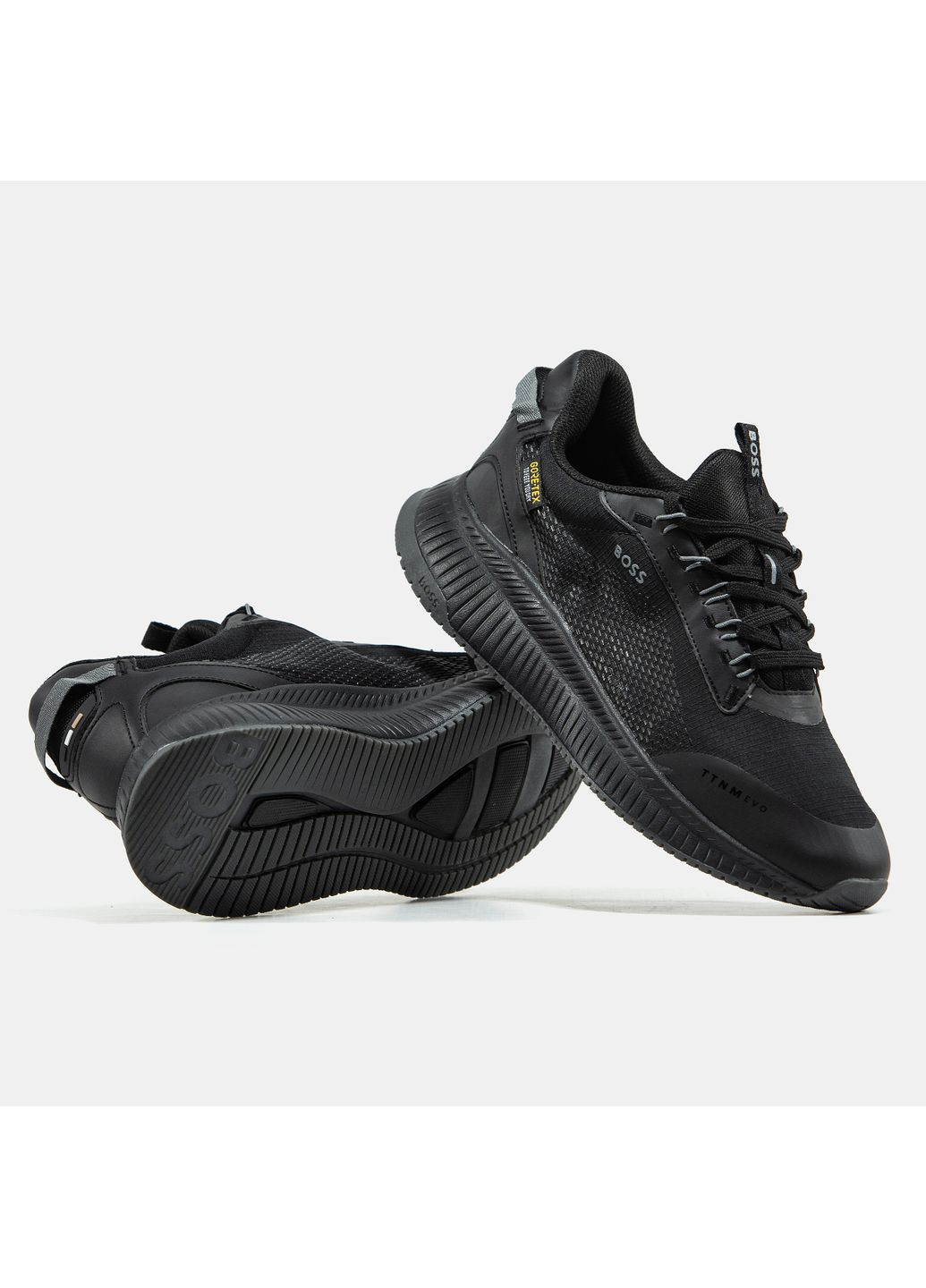 Чорні Осінні кросівки чоловічі hugo boss gore-tex black | хуго босс гор-текс чорні No Brand