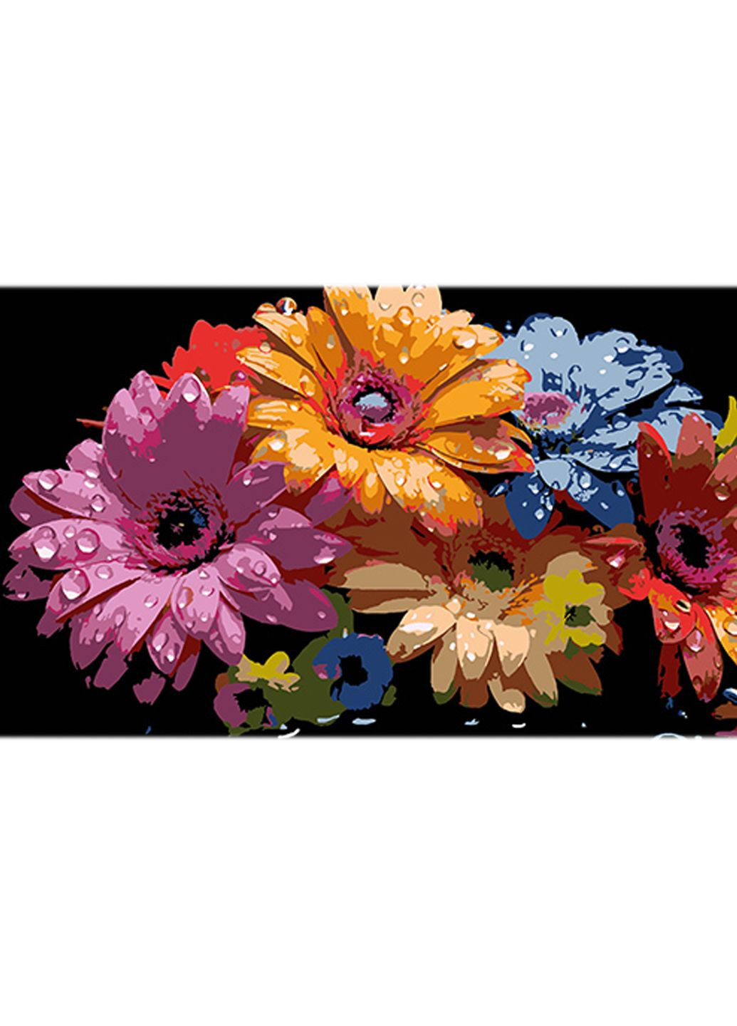 Картина по номерам "Фееричные герберы" см – творческий набор для рисования, дизайн для детей и взрослых. Strateg (369759324)