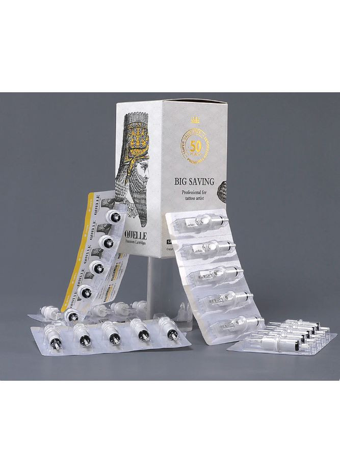 Одноразові преміум тату картриджі (0.35 мм) для тіней, забарвлення, контур татуювання 10 шт Quelle (369936237)