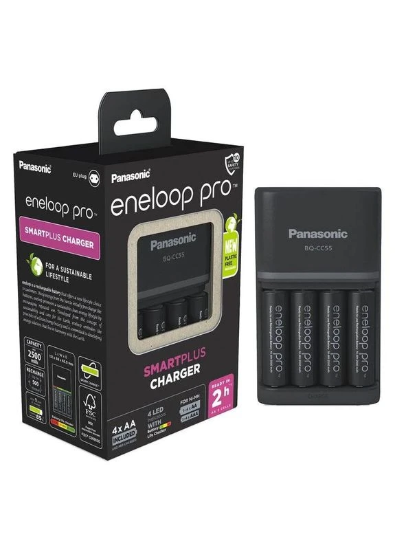 Зарядное устройство Smart-Quick Charger + Eneloop Pro BQ-CC55 AA/HR06 Ni-Mh 2500 mAh BL 4 шт Panasonic (400824580)