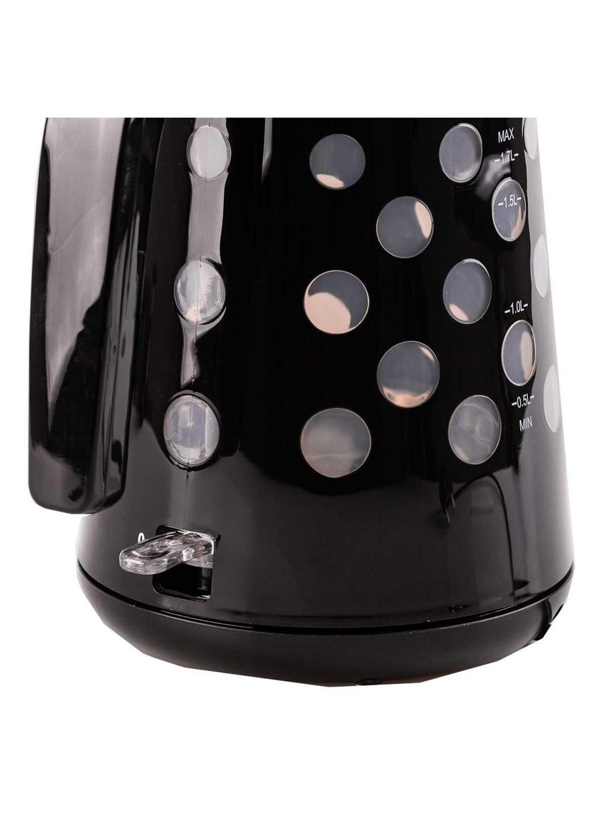 Электрочайник с вращением на 360° FK-1621 бесшумный дисковый чайник 1.7л 1850 Вт Черный в горошек Sokany (316173224)