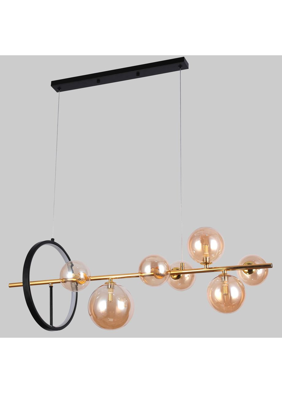 Підвісна люстра «Bubbles» на 7 ламп з кавовими плафонами (918-LP267-7 DDG+BR) No Brand (370072066)