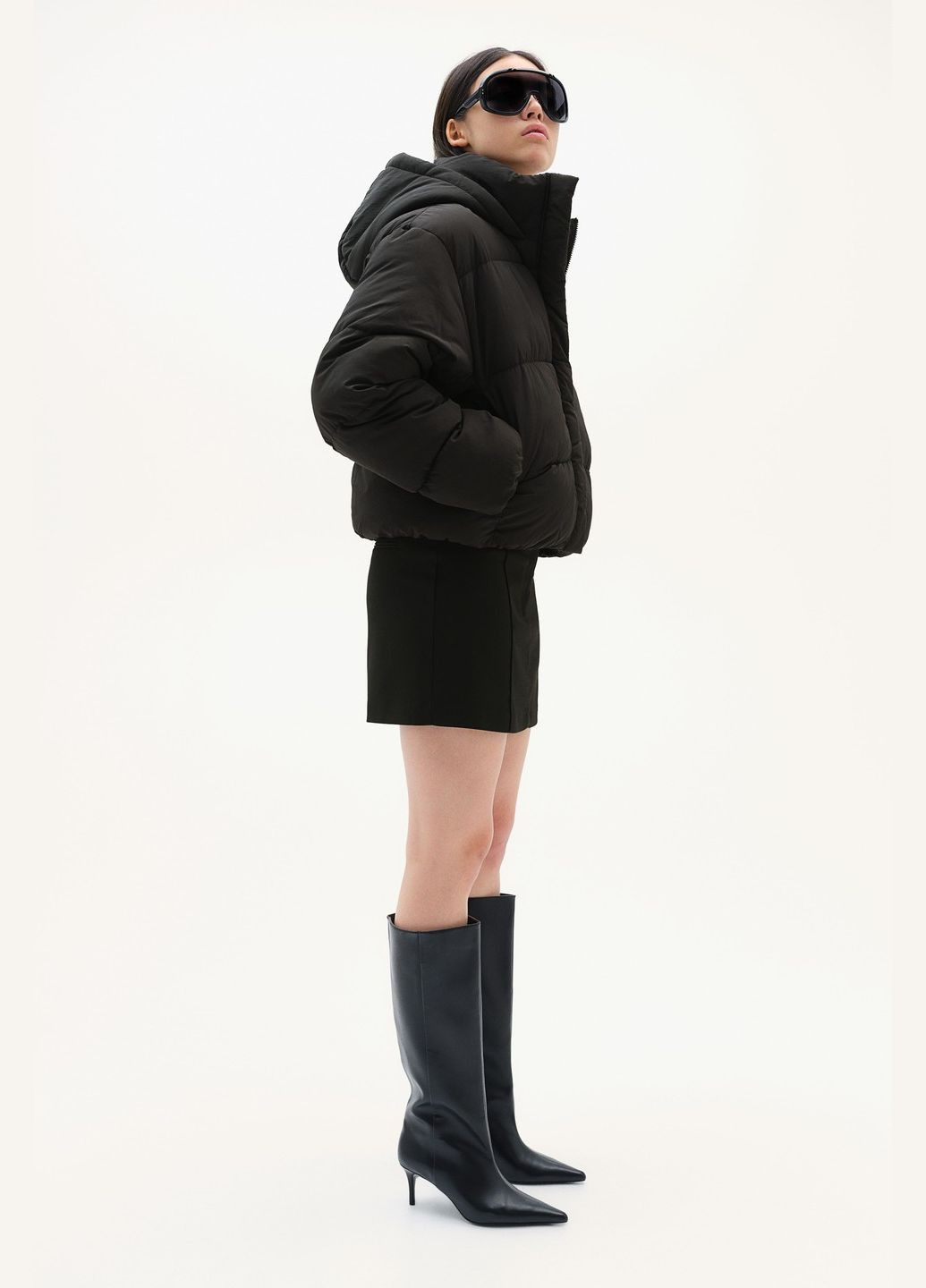 Чорна демісезонна куртка H&M