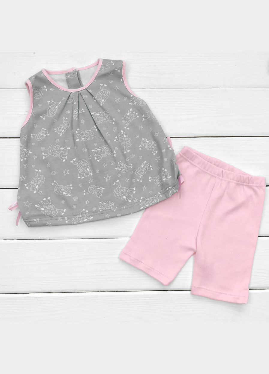 Комбинированное детский костюм девочка розовый;серый Malena (279849533)
