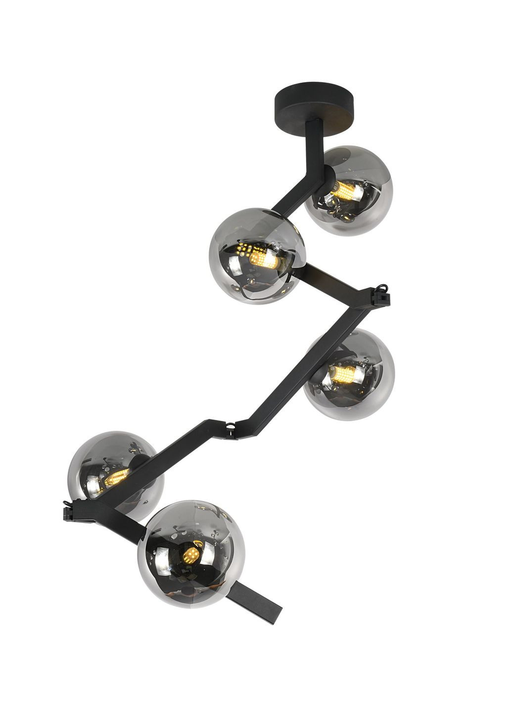 Люстра стельова регульована BX84020-5 BK чорна Valeso (353747137)