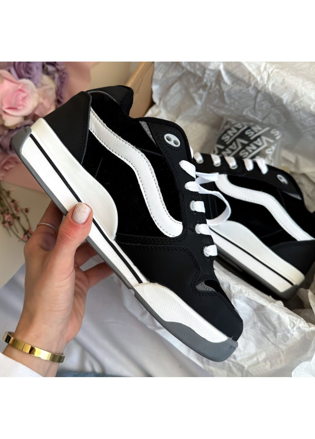 Кроссовки женские и мужские Vans Rowley XLT black white | Ванс Ровли ХТЛ черно-белые No Brand чёрно-белые демисезоны (350879882)