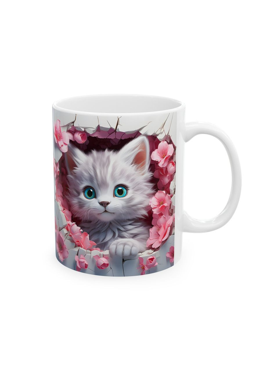 Керамическая чашка с дизайном "Котик" No Brand (368671272)