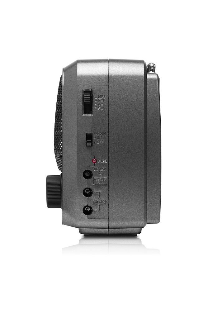 Радіоприймач 1.0 X-525 Grey, 3 Вт, пластиковий корпус, FM/AM/SW, USB, SD/microSD, акумулятор, ліхтарик Real-El (362474723)