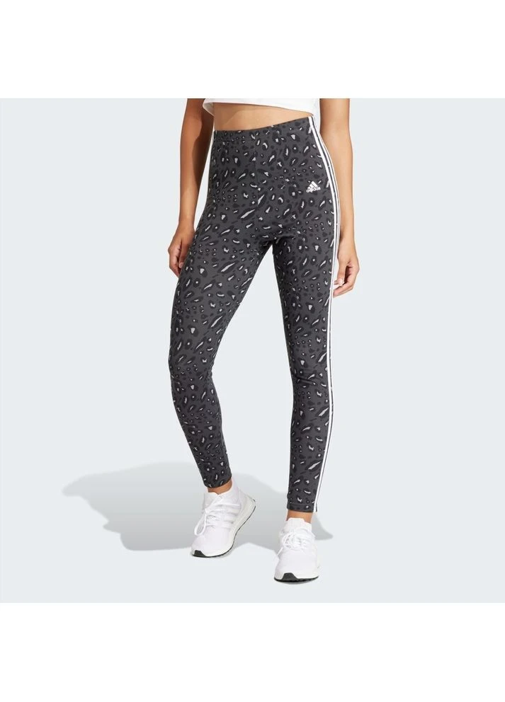 Легінси Essentials 3-Stripes Animal Print Leggings Grey IN9933 adidas (398085267)