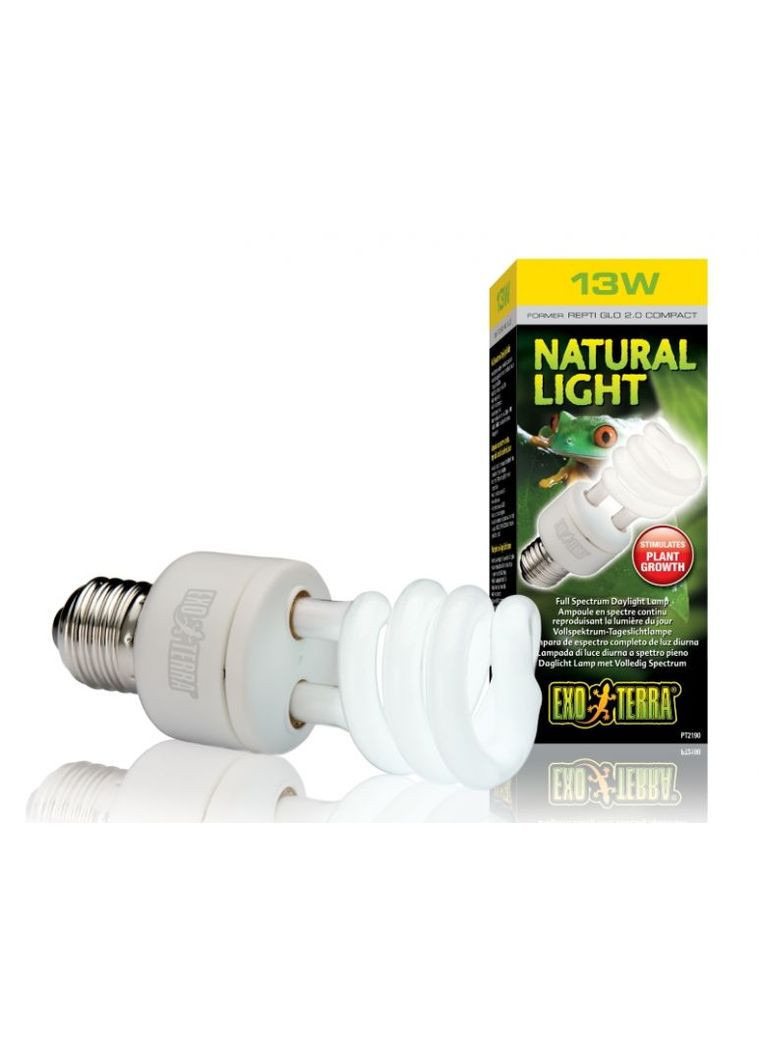 Лампа Hagen Repti Glo 2.0, 13W, Natural Light Е27 натуральный свет для всех типов террариумов Exo Terra (292259643)
