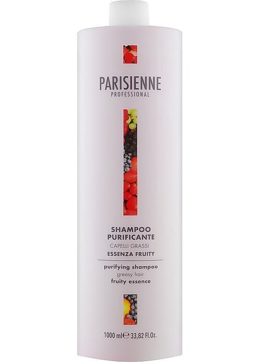 Шампунь для волос с фруктами Purifying Shampoo Greasy Hair Fruity Essence 1000ml Parisienne Italia (368657931)