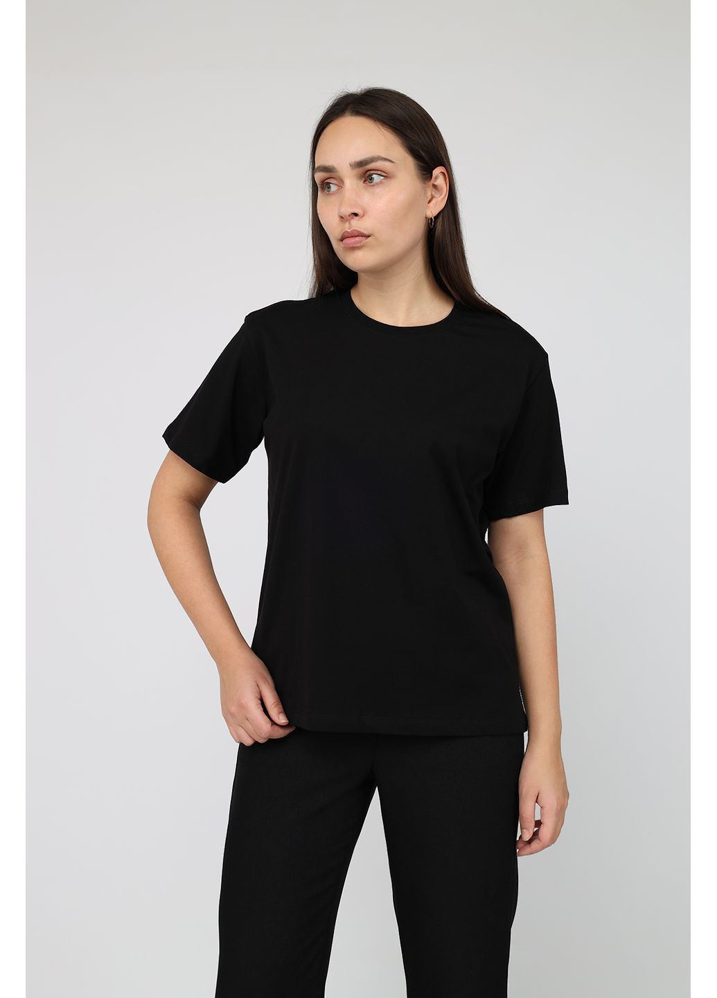 Футболка з коротким рукавом жіноча колір чорний CB-00283872 Yuki - (369447239)