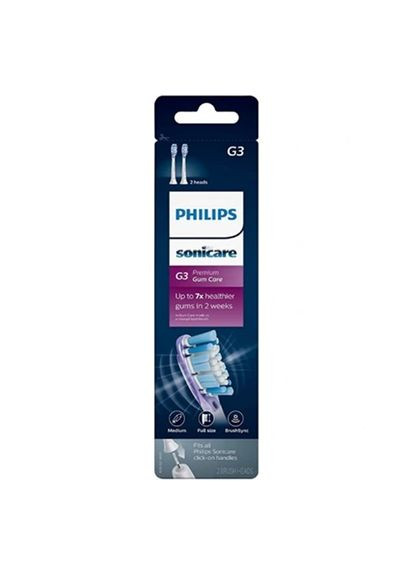 Насадки для електричної зубної щітки Sonicare G3 Premium Gum Care Змінні HX9052/17 набір з 2 шт. Philips (300158954)